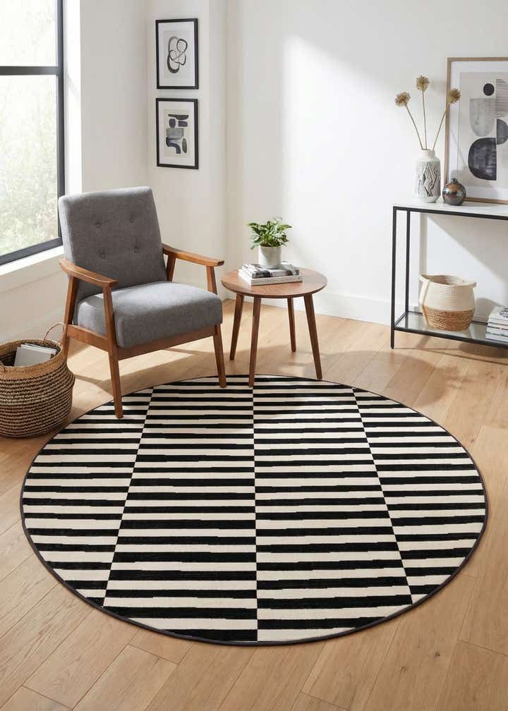 5' 3 x 5' 3 Tribeca Round Rug