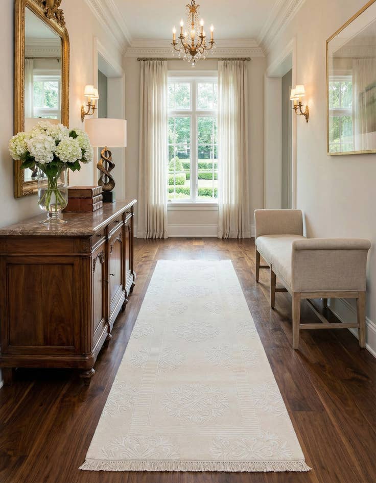 Detail image of  2' 10 x 10' 4  Hand Knotted Darya Wool Runner Rug