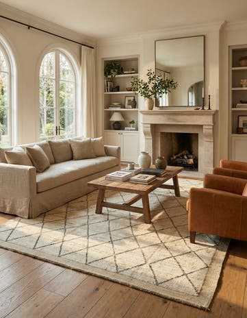 6' 4 x 9' 4 Hand Knotted Darya Wool Rug