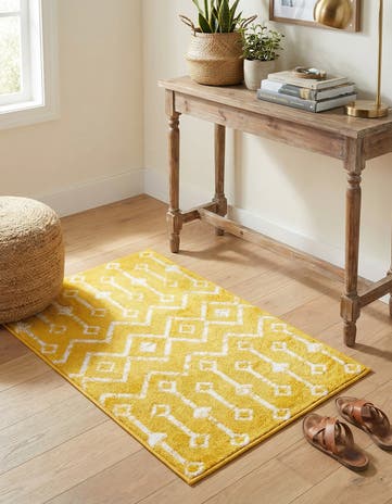 Yellow Kasbah Trellis Rug