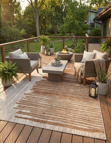 7' 10 x 10' Easy-Clean Modern Indoor / Outdoor Rug