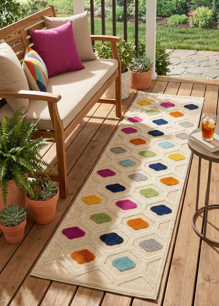 2' x 8' Easy-Clean Aruba Indoor / Outdoor Runner Rug