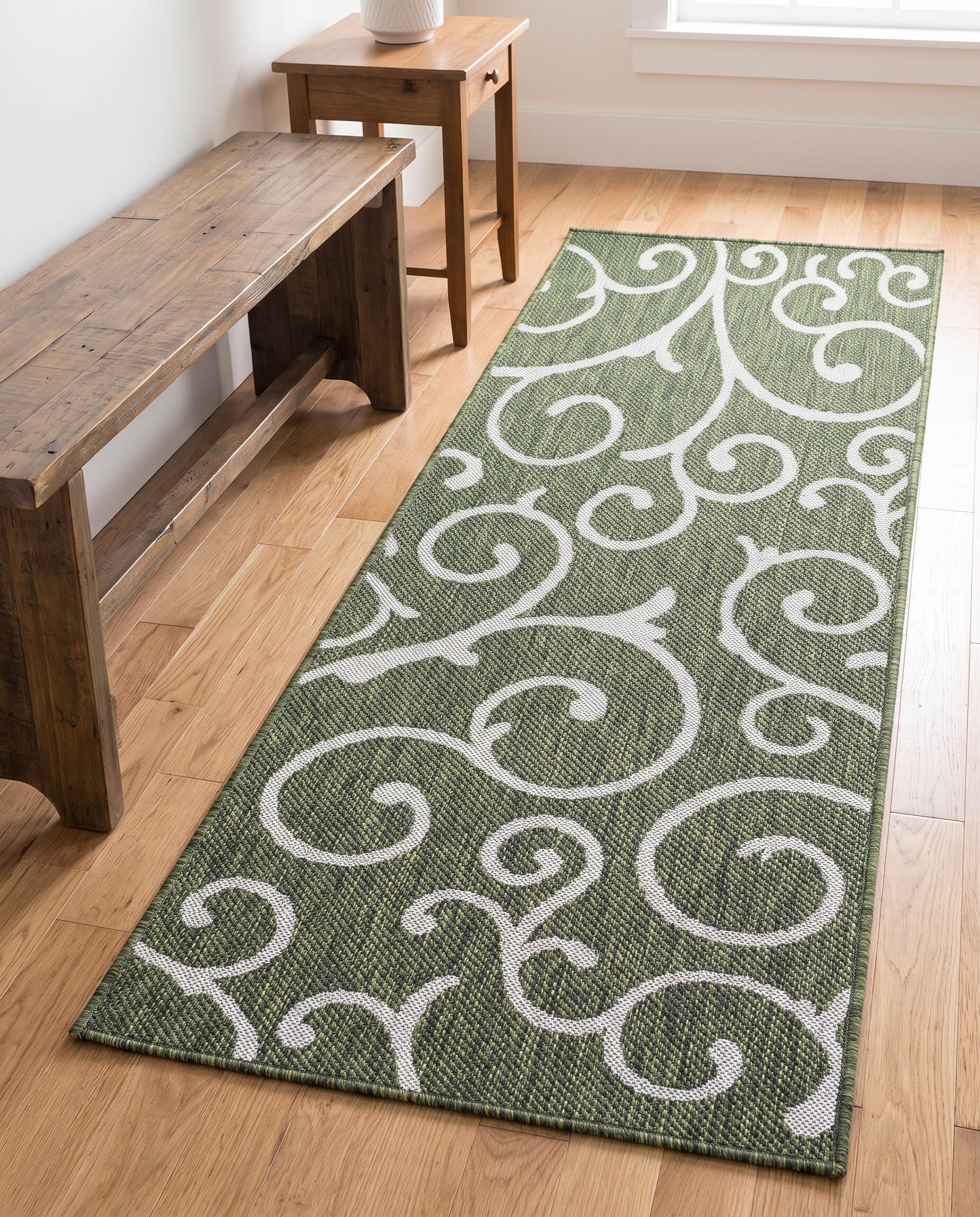 2' x 5' 3 Easy-Clean Botanical Indoor / Outdoor Runner Rug