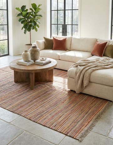 6' x 7' 9 Hand Woven Kilim Modern Wool Rug