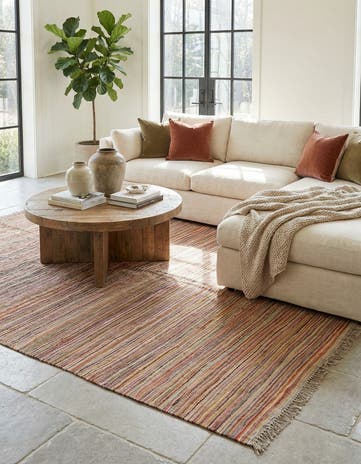 6' x 7' 9 Hand Woven Kilim Modern Wool Rug