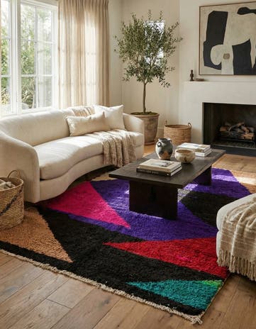 5' 4 x 7' 6 Hand Knotted Moroccan Wool Rug