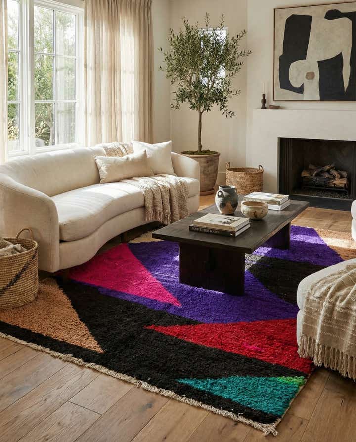 5' 4 x 7' 6 Hand Knotted Moroccan Wool Rug