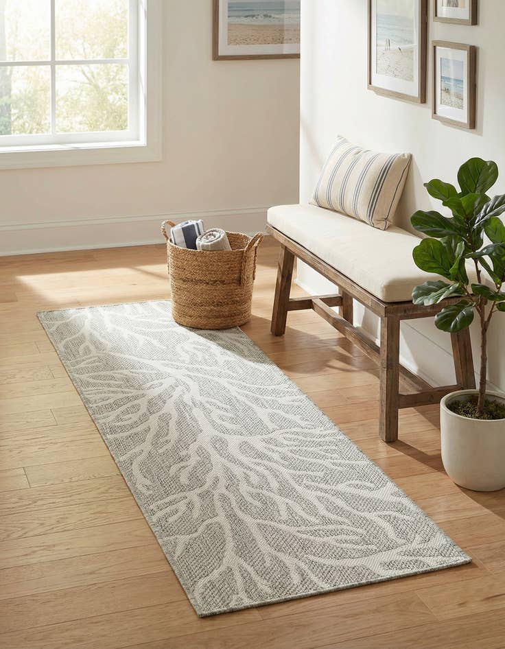 Detail image of  2' x 6'  Washable Coastal Indoor / Outdoor Runner Rug