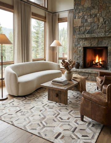 5' x 7' 1 Cowhide Rug