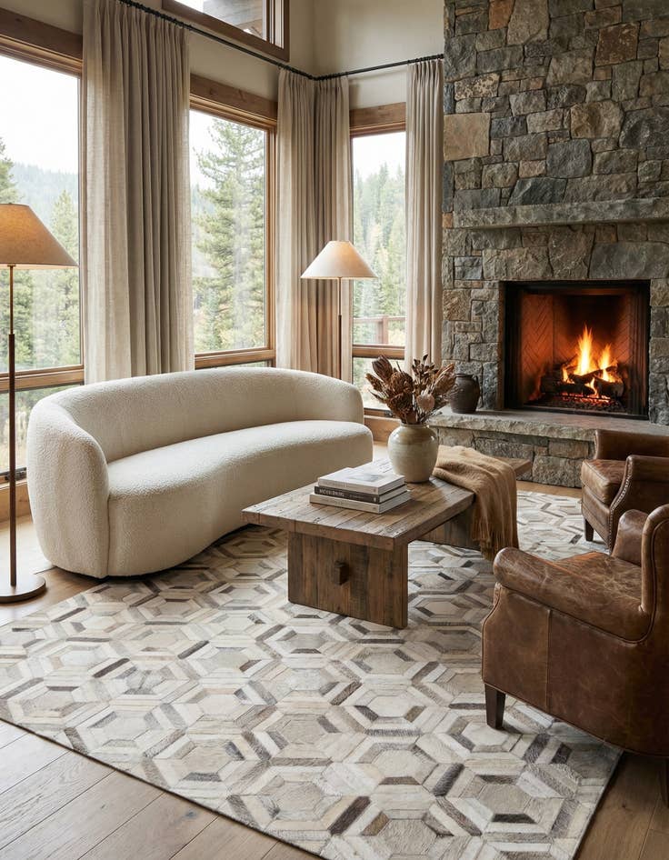 Detail image of 5' x 7' 1 Cowhide Rug