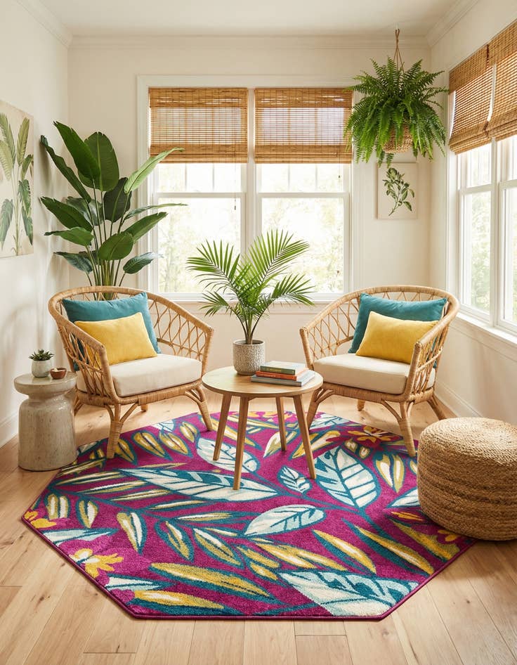 Detail image of 7' x 7' Bloom Octagon Rug