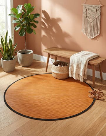 3' 3 x 3' 3 Bamboo Round Rug