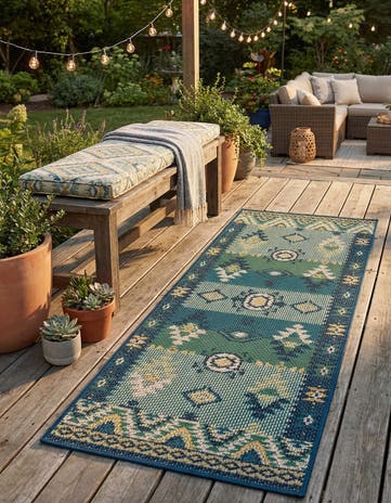 2' x 5' Easy-Clean Baja Indoor / Outdoor Runner Rug