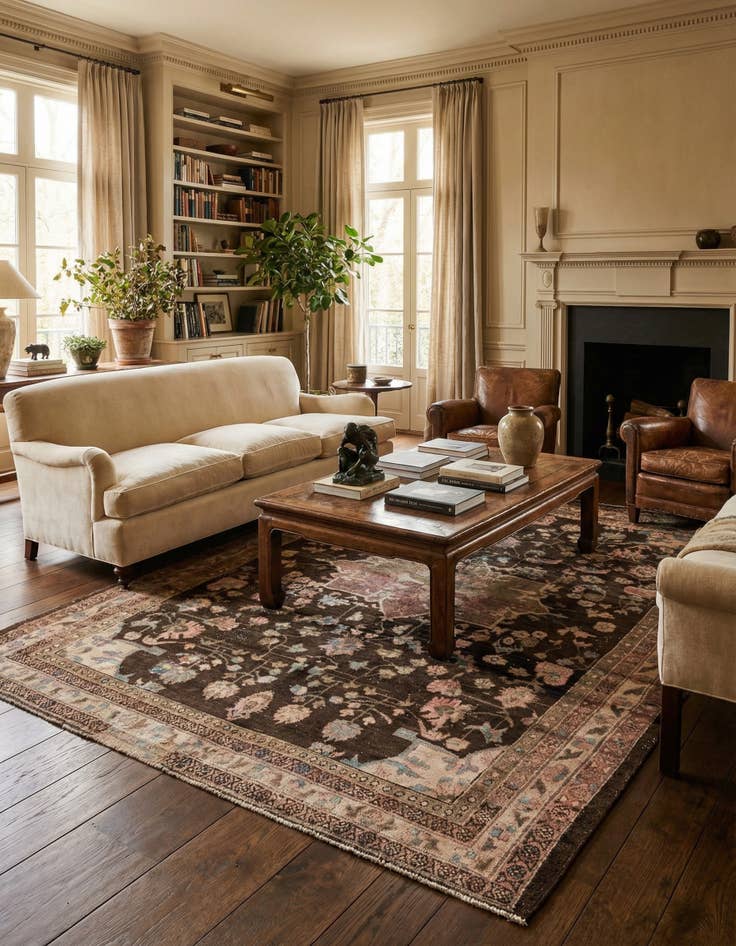 Detail image of  6' 8 x 9' 2  Hand Knotted Ultra Vintage Persian Wool Rug