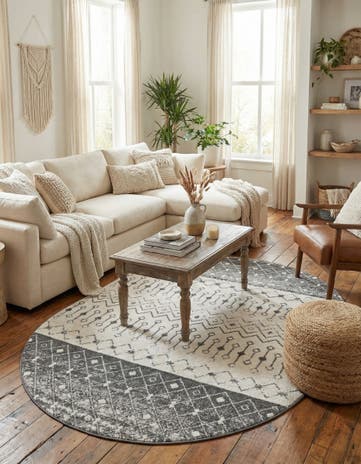 7' 10 x 10' Moroccan Trellis Oval Rug