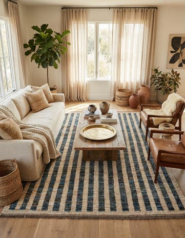 6' 10 x 9' 10 Hand Knotted Moroccan Wool Rug