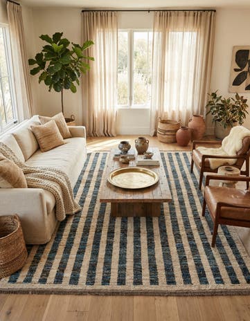 6' 10 x 9' 10 Hand Knotted Moroccan Wool Rug