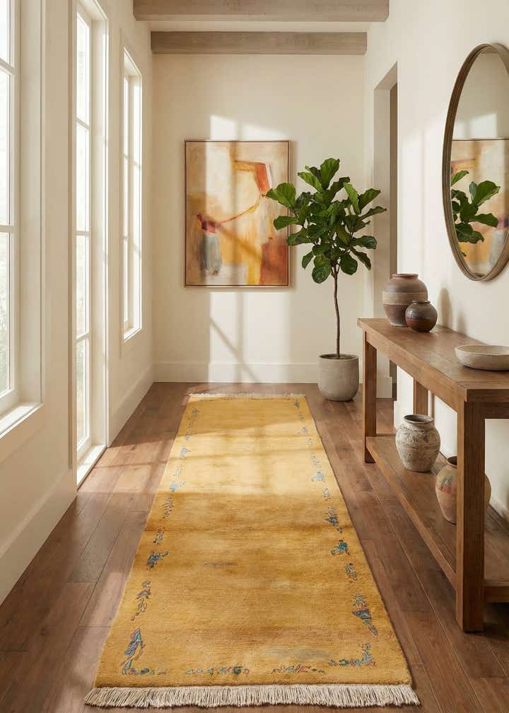 2' 9 x 10' 5 Hand Knotted Tibet Wool Runner Rug