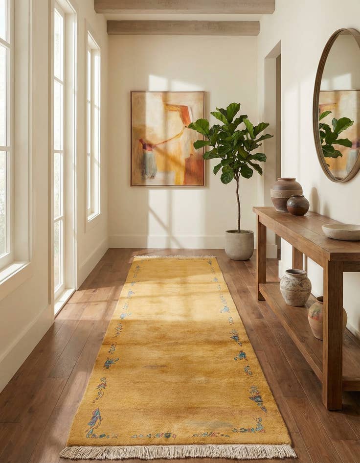 Detail image of 2' 9 x 10' 5 Hand Knotted Tibet Wool Runner Rug