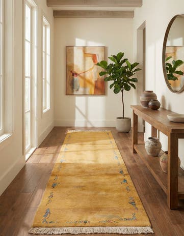 2' 9 x 10' 5 Hand Knotted Tibet Wool Runner Rug