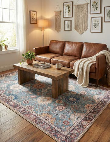 5' 1 x 8' Washable Timeless Rug