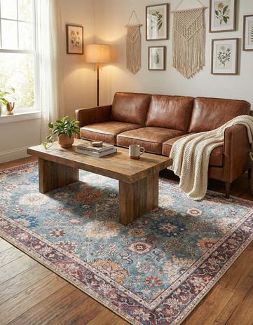 Green Washable Timeless Rug