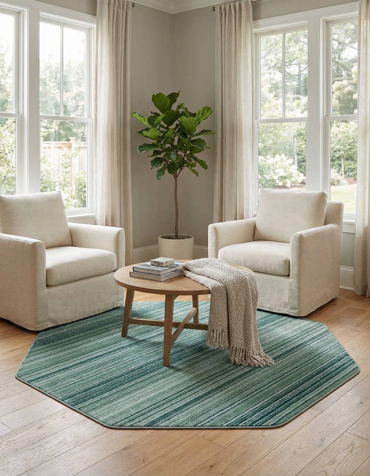 Detail image of 7' 3 x 7' 3 Gemstone Octagon Rug