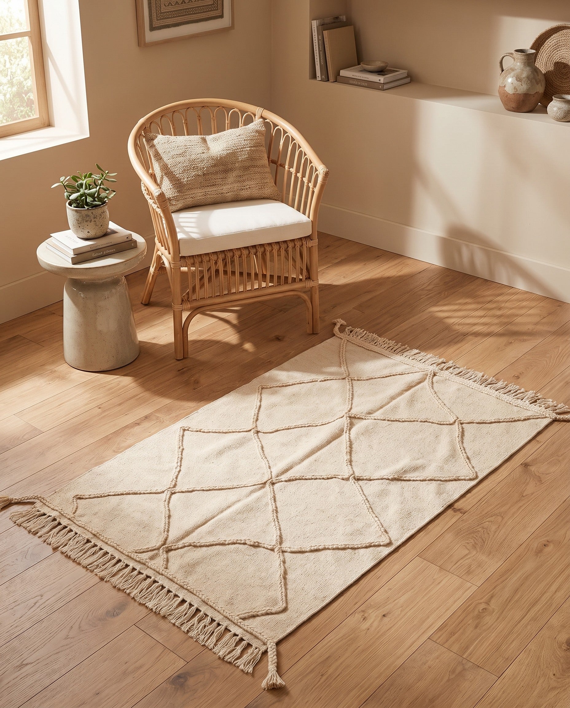 3' 5 x 4' 10 Hand Woven Moroccan Wool Rug