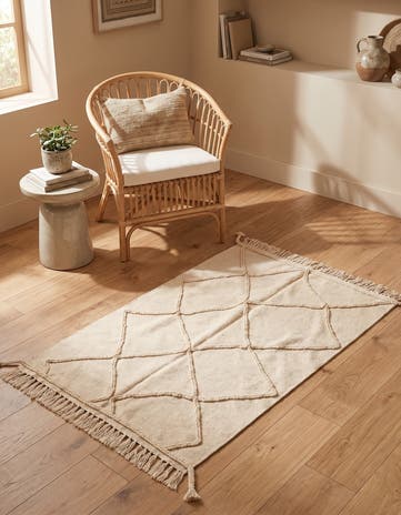 3' 5 x 4' 10 Hand Woven Moroccan Wool Rug