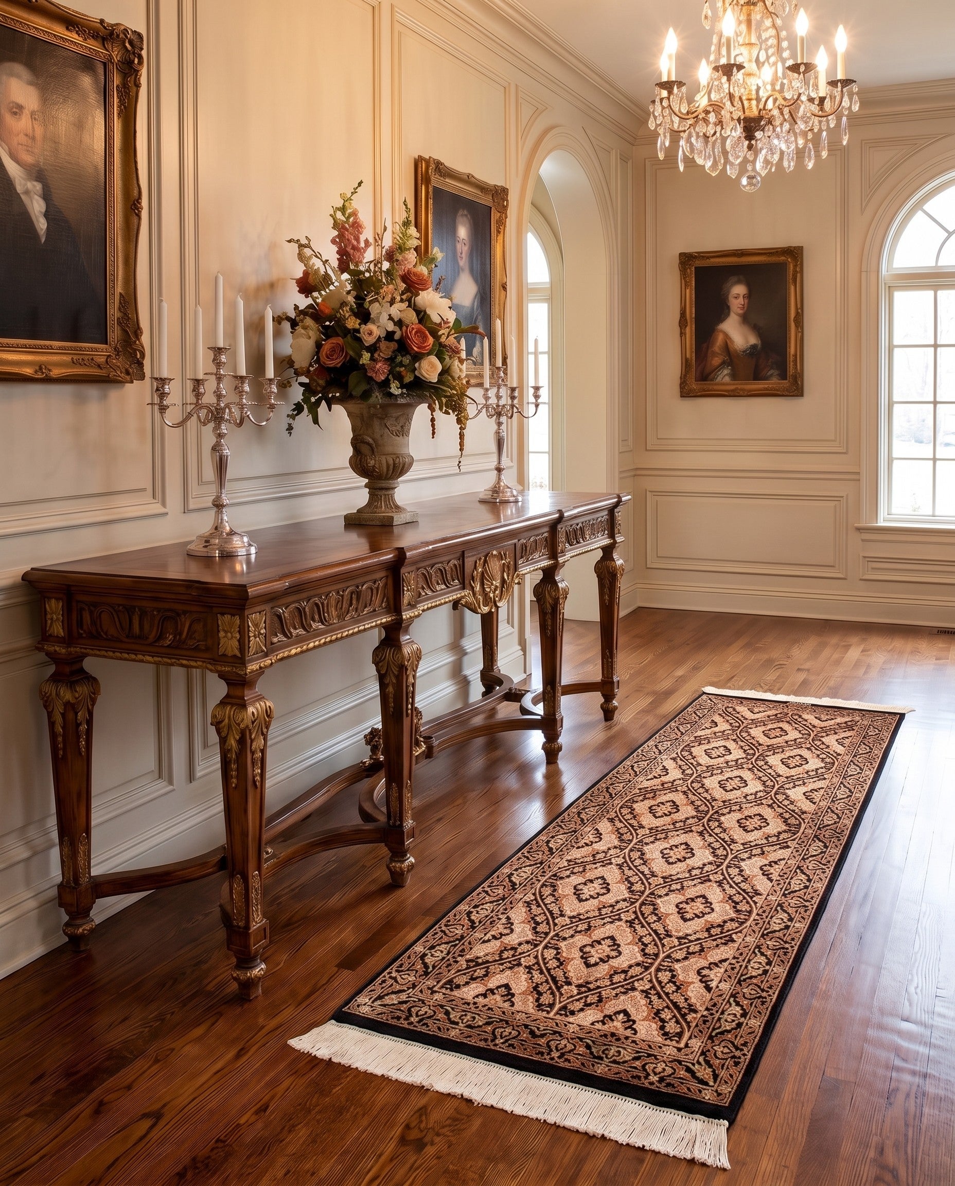 1' 11 x 5' 8 Ghom Runner Rug