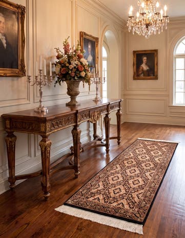 1' 11 x 5' 8 Ghom Runner Rug