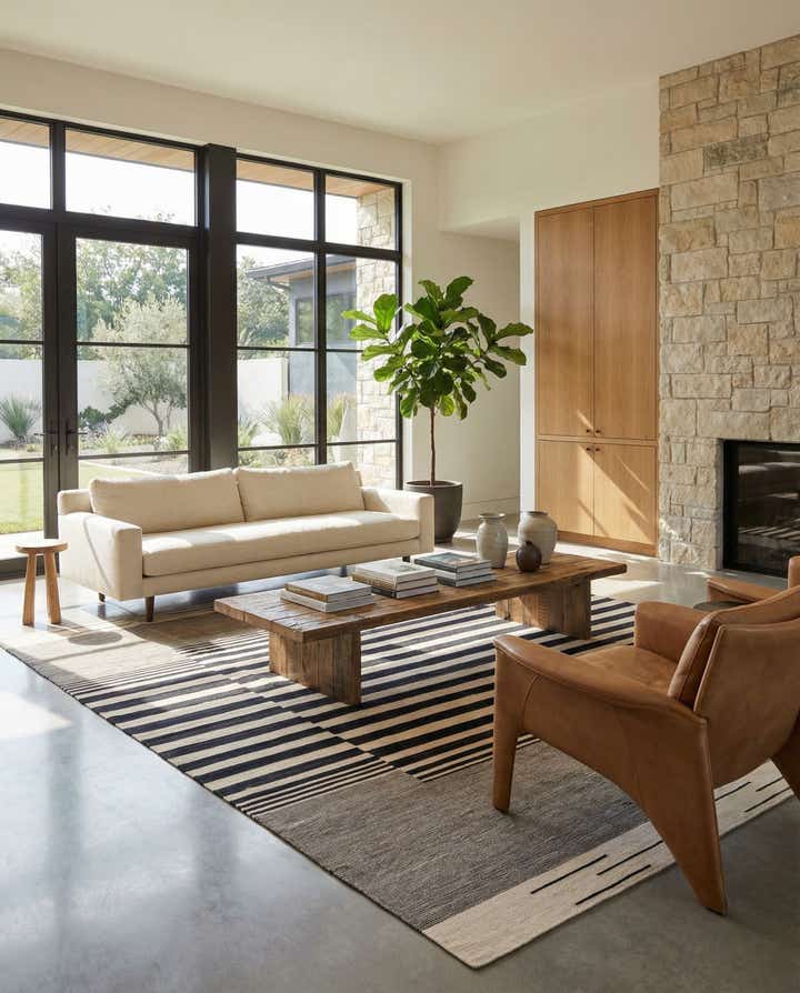 8' 3 x 9' 7 Hand Woven Kilim Modern Wool Rug