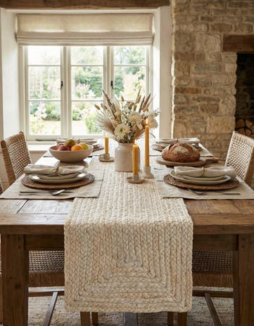 1' 2 x 5' 1 Handmade Braided Jute Table Runner Rug