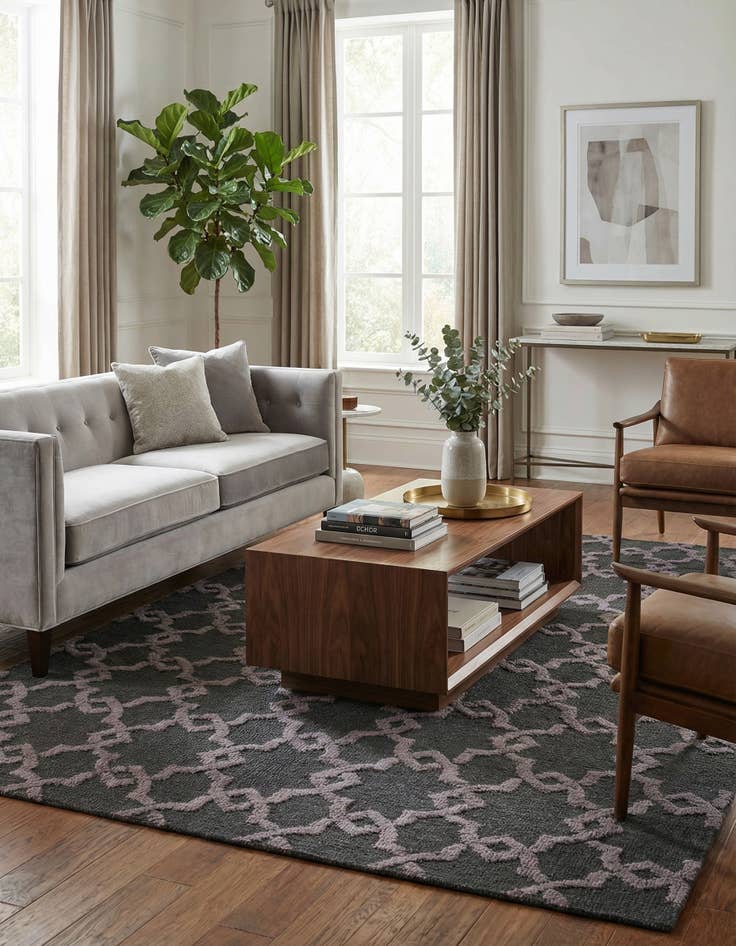 Detail image of 5' 9 x 8' 10 Hand Knotted Luna Rug