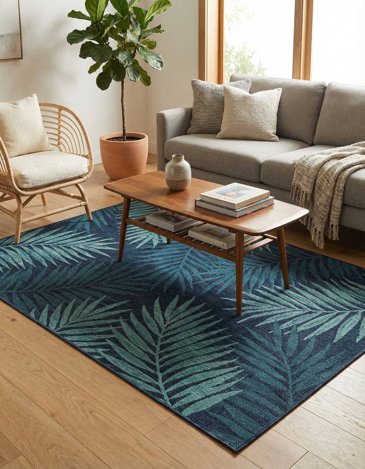 Detail image of 5' 3 x 7' 7  Washable Baja Indoor / Outdoor Rug