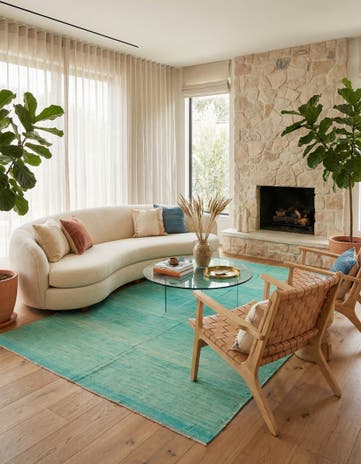 6' 7 x 10' 2 Hand Woven Kilim Modern Wool Rug