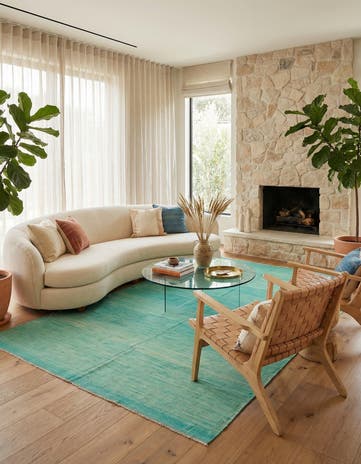 6' 7 x 10' 2 Hand Woven Kilim Modern Wool Rug