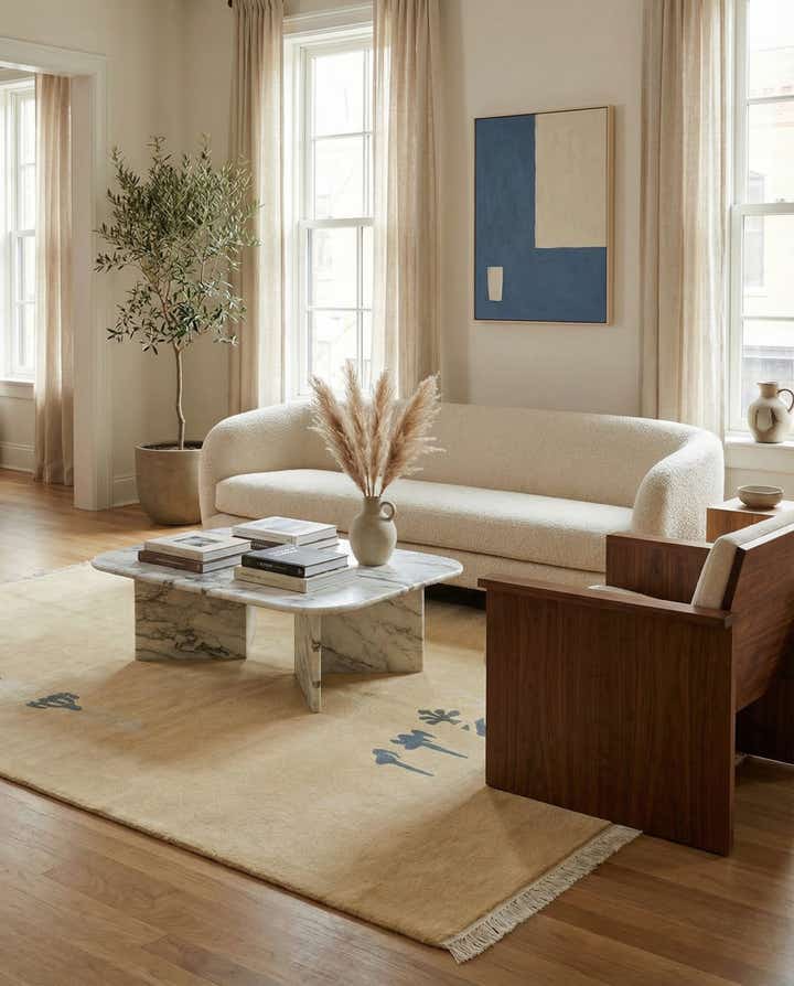 5' 8 x 8' Hand Knotted Nepal Wool Rug