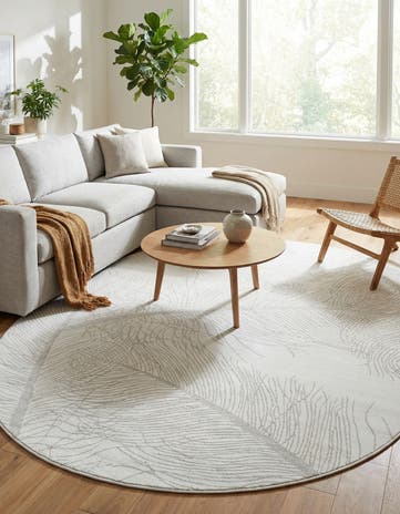 Ivory Finsbury Oval Rug