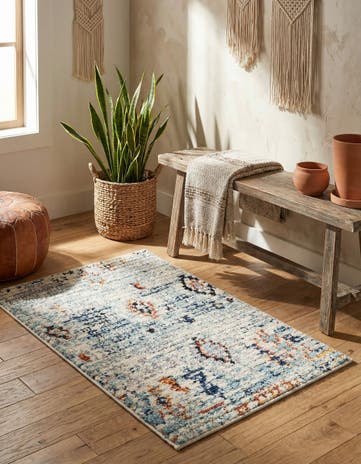 Light Blue Morocco Rug