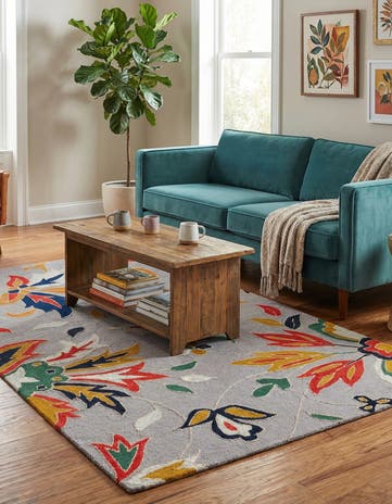5' x 8' Agra Wool Rug