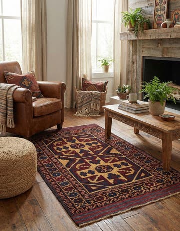 2' 10 x 4' 3 Hand Knotted Sumak Wool Rug
