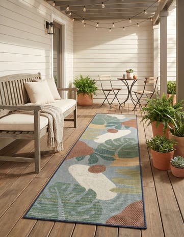 2' 7 x 10' Easy-Clean Baja Indoor / Outdoor Runner Rug