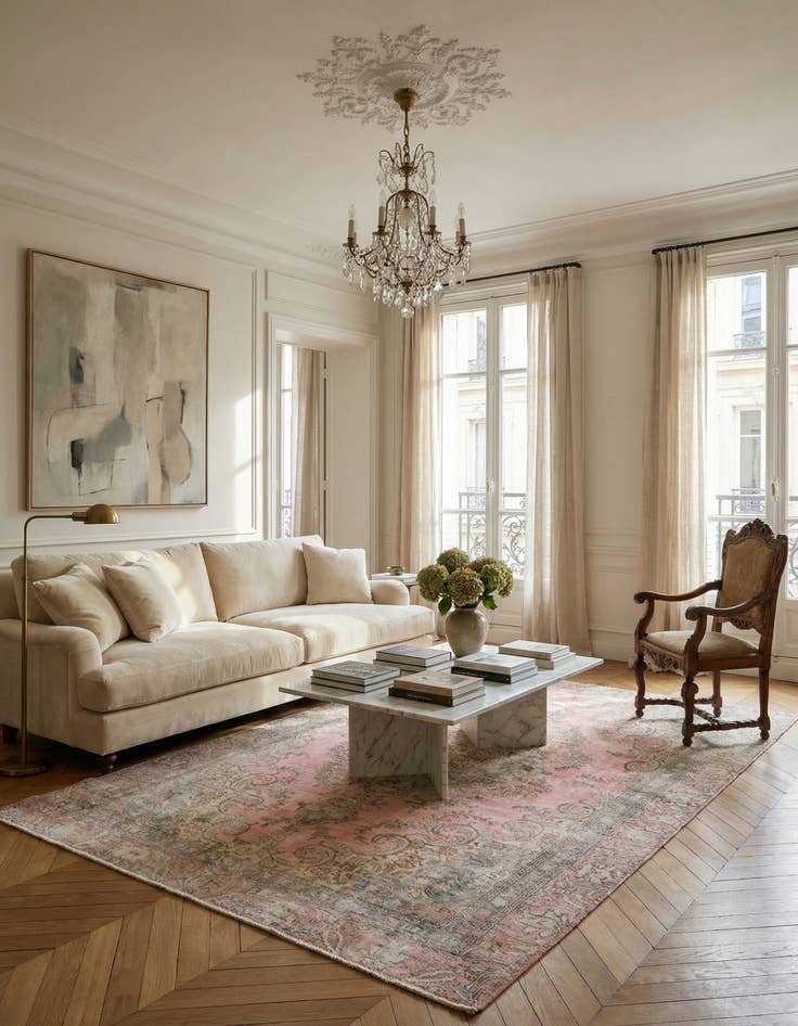 Detail image of 7' 2 x 10' 10  Hand Knotted Ultra Vintage Persian Wool Rug