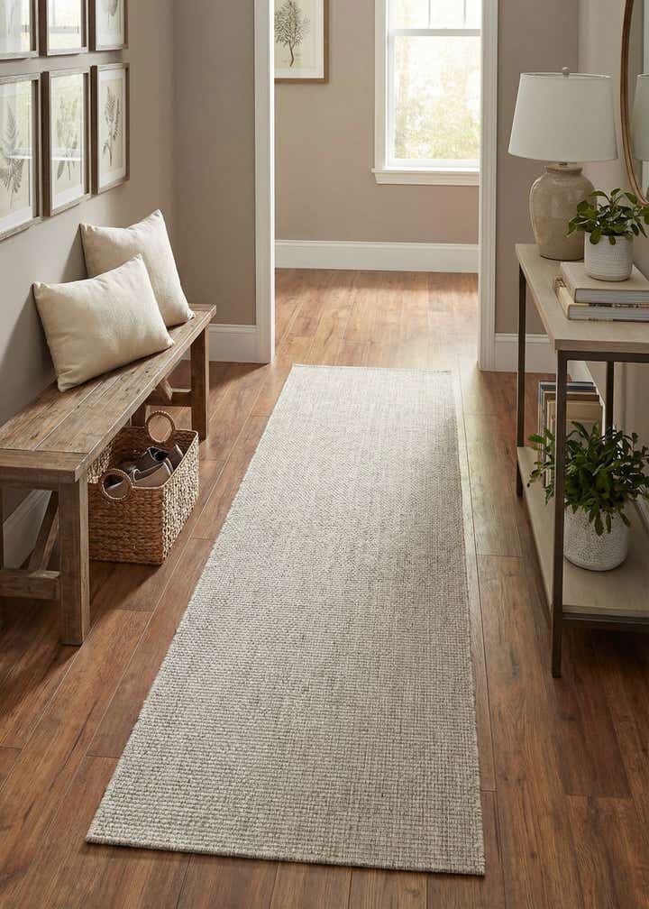 2' 7 x 10' Easy-Clean Solid Indoor / Outdoor Runner Rug