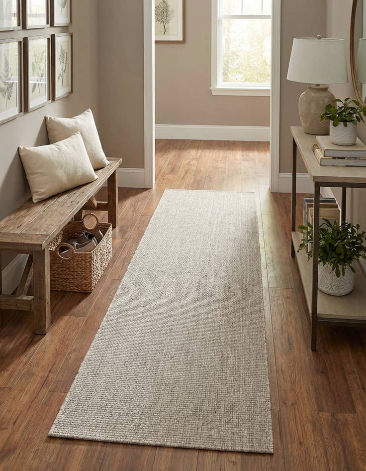 Detail image of 2' 7 x 10'  Washable Solid Indoor / Outdoor Runner Rug