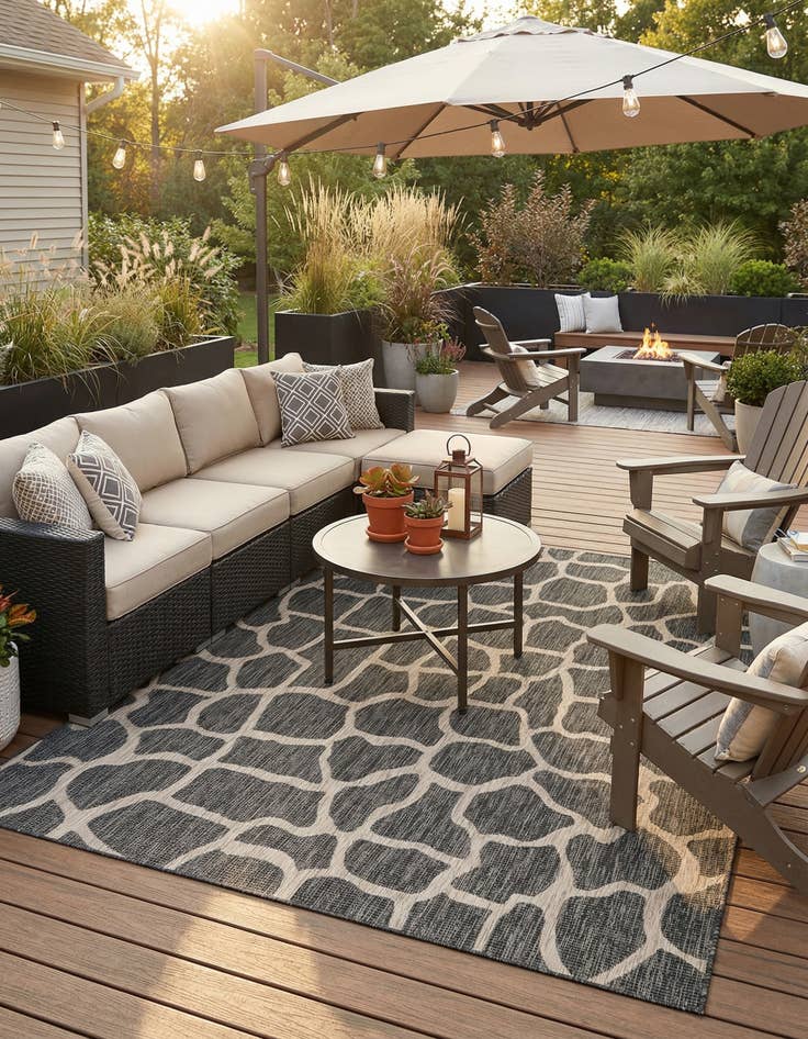 Detail image of  7' x 10'  Washable Safari Indoor / Outdoor Rug