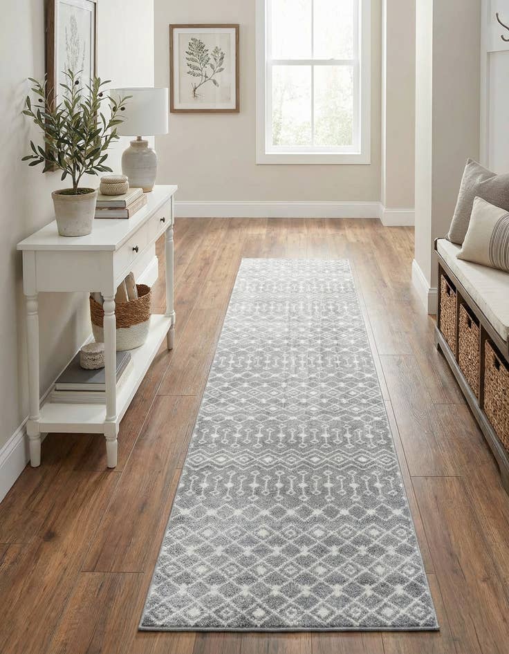 Detail image of  3' 3 x 16' 5 Moroccan Trellis Runner Rug