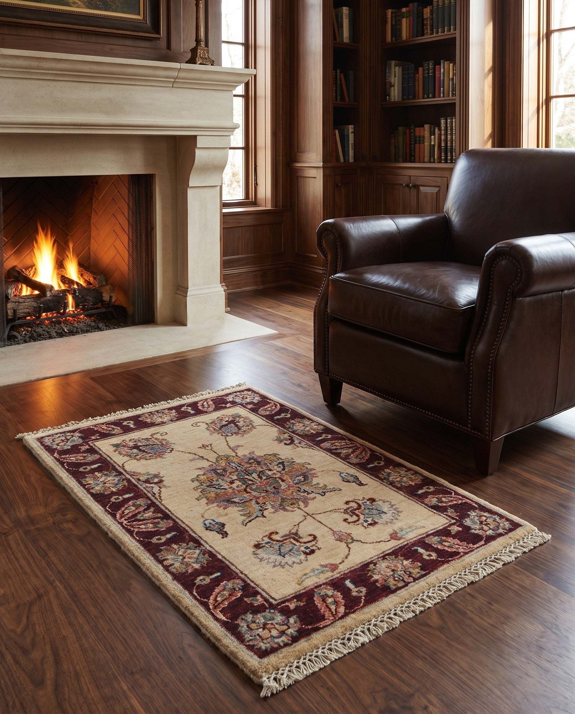 2' x 3' Hand Knotted Ziegler Rug