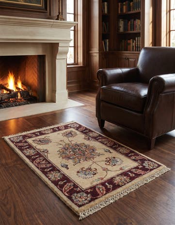 2' x 3' Hand Knotted Ziegler Rug